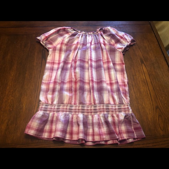 SALE Plaid Peasant Style Blouse - Picture 5 of 9